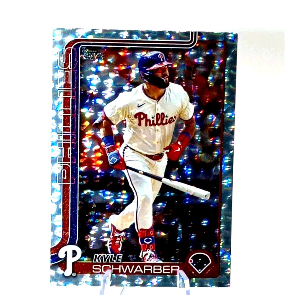 2025 Topps Series 1 - Kyle Schwarber #141 Silver Cracked Foilboard